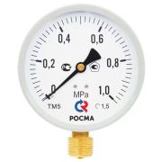 Манометр Росма ТМ-510Р.00 М2 (0-0,6 МПа) G1/2quot; 1.5 (снизу) корпус 100 мм 00000006817