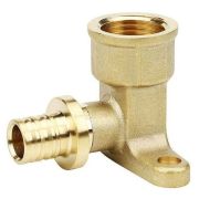 Угол VARMEGA Slide-fit настенный (водороз.) ВР, 16x1/2quot;, Н-50мм, с креп., акс., латунь, VM51611