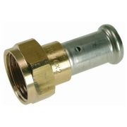 Муфта HENCO накидная гайка, плоское уплотнение, латунь пресс, 16x3/8quot;