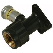 Водорозетка HENCO ВР c черной заглушкой BP04 1/2«, ПВДФ пресс (газ), 20x1/2» (56 мм)
