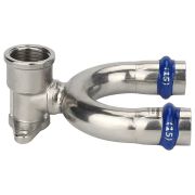 Водорозетка VARMEGA раструбная Inox Press ВР проходная 15x1/2quot;