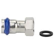 Муфта VARMEGA раструбная Inox Press с накидной гайкой 22x1/2quot;