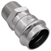 Соединитель VIEIR прямой нерж. сталь с нар.р. 22×3/4quot; VER-PRO (60/5)