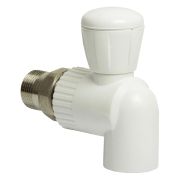 Кран шаровой quot;американкаquot; PP-R угловой 25х3/4quot;, белый