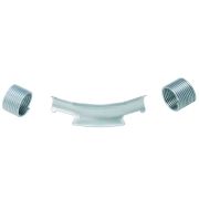 Фиксатор поворота трубы REHAU 16/45гр с кольцами, оцинк. сталь