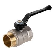 Кран шаровой латунный LD Pride 47.40.В-Н.Р Ду 40 Ру 25 (рычаг с бир.)