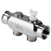 Коллектор VALTEC VTc.505.SS.060505 из нерж. стали с м-о расст. вых. 50 мм 1«х3/4» 5 вых. евроконус