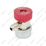 Быстросъемная муфта для автокондиционера FavorCool QC-HA для R134a с краном, 1/4 SAE 90°, высокое давление