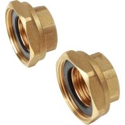 Комплект Giacomini разъёмных соединений с уплотнением1«x1 1/2» ВР латунь, (2 шт), R37KY005