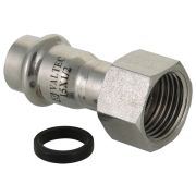 Соединитель из нержавеющей стали ВР 15х3/4 с накидной гайкой Valtec, (VTi.908) (уп. 5 шт)