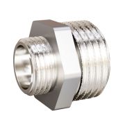 Ниппель латунный LD LD Pride DN50х40 (2«НР х 1 1/2»НР) лат никел бирк