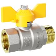 Кран шаровый газовый «бабочка» ВН внутренняя наружная резьба 3/4