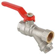 Кран шаровый с фильтром «рычаг» ВВ внутренняя резьба 3/4