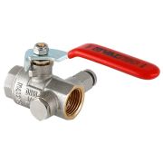 Кран шаровый с дренажом и воздухоотводчиком «рычаг» ВВ ВР 3/4