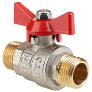 Кран шаровый «бабочка» НН наружная резьба 1/2