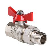 Кран шаровый с накидной гайкой «бабочка» ВН внутренняя наружная 1/2