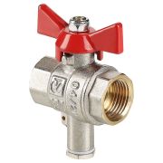 Кран шаровый для подключения датчика температуры «рычаг» ВВ ВР 1