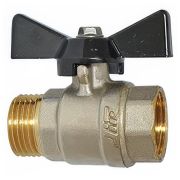 Кран шаровый «бабочка» ВН внутренняя наружная резьба 3/4