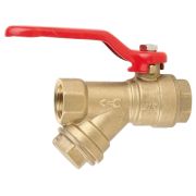 Кран шаровый с фильтром «рычаг» ВВ внутренняя резьба 1/2