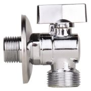 Кран шаровый угловой для подключения сантехнических приборов НН НР 1/2*3/4 (JIF 261) уп 20 шт