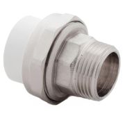 Муфта комбин. разъемная (Американка), бел. PP-R 20х1, НР, РТП (100/10)