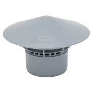 Зонт вентиляционный канализационный ПП 50 мм серый (Политэк)