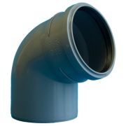 Отвод канализационный ПП 110*67гр.С мм с раструбом серый ( уп.50 шт)