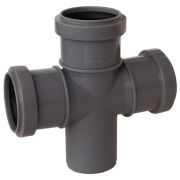 Крестовина одноплоскостная канализационная ПП 50*50*50*87гр.С мм с раструбом серая (уп.40 шт)