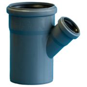 Тройник канализационный ПП 110* 50*45гр.С мм с раструбом серый ( уп.50 шт)