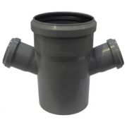 Крестовина однопл. канализ. ПП 110* 50*50*67гр. мм с растр. серая Синикон стандарт (Valsir)