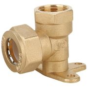 Угольник Gappo обжимной с креплением с внутренней резьбой 15 х 1/2