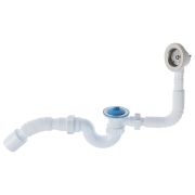 Сифон для ванны «АНИ» с гибкой трубой 1 1/2х40/50, пластиковый выпуск (С6155) (Россия)