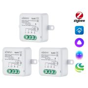 Комплект три умных реле (1 канал с нейтралью) HOMMYN 3RLZBN01