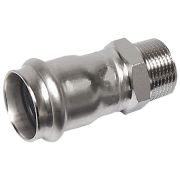 Переход-пресс для нержавеющих труб Sanha переходной NiroPress 316LВПр-НР, 22x3/4