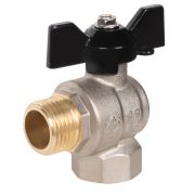 Кран шаровой латунный LD Pride 47.15.В-Н.У.Б Ду15 Ру40 угловой, вн-нр, (бабочка)