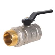 Кран шаровой латунный LD Pride 47.32.В-ГШ.Р Ду 32 Ру 25 (рычаг с бир.)