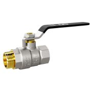 Кран шаровой латунный LD Pride 47.50.В-Н.Р Ду 50 Ру 25 (рычаг ст. с бир.)