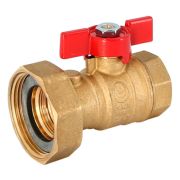 Кран Uni-Fitt ВВ 1«х1 1/2» с накидной гайкой и уплотнением