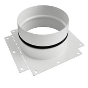 Соединение коллектора - плоскоканального воздуховода 160 мм (белый)